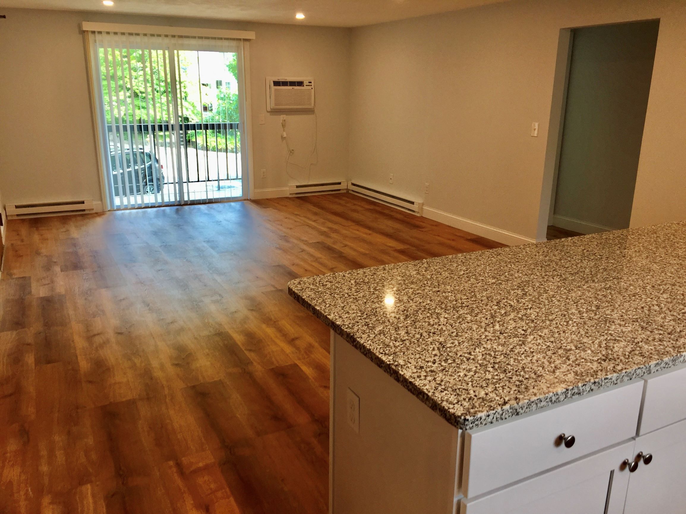 View from kitchen into living room